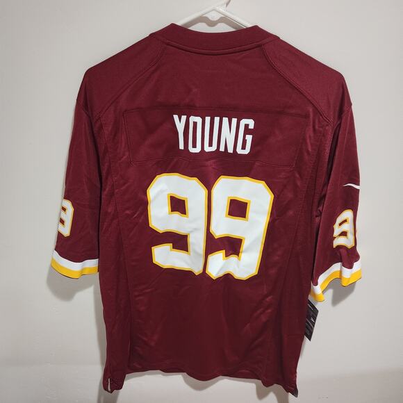 2017-18 Mens Washington Redskins Chase Young #99 On Field Maroon Jersey Nike L - Picture 6 of 13
